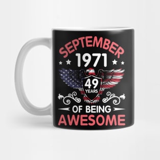 USA Eagle Was Born September 1971 Birthday 49 Years Of Being Awesome Mug